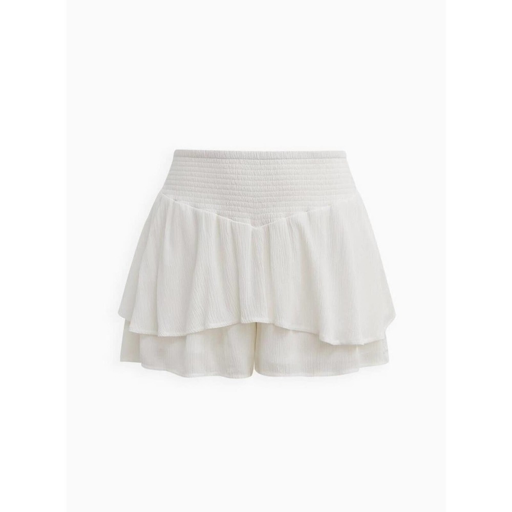 NWT Torrid 3.5 Inch Short Gauze High-Rise Ruffle Hem Shorts Plus Size 5X 28 - Picture 6 of 10